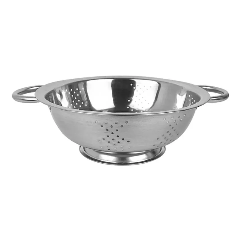 Escorredor De Macarrão Legumes Inox Com Alça Multiuso 23cm
