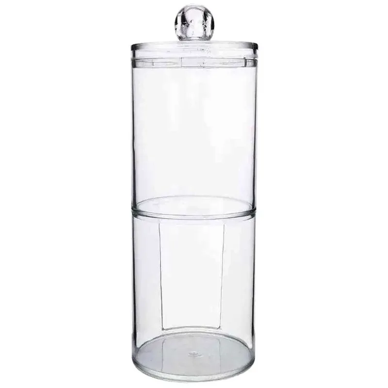 Porta Cotonete Camada Dupla 19x6,8cm Em Acrílico Top Util