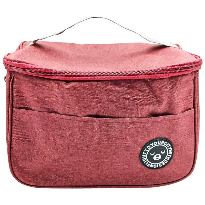 Bolsa Térmica C/ Alça 8L 26x17cm em Poliéster Top Útil-Marsala
