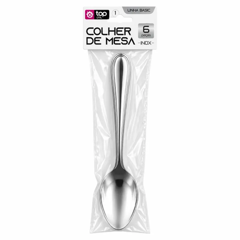 Colher de Mesa 6 Peças TOP1641 Top Útil