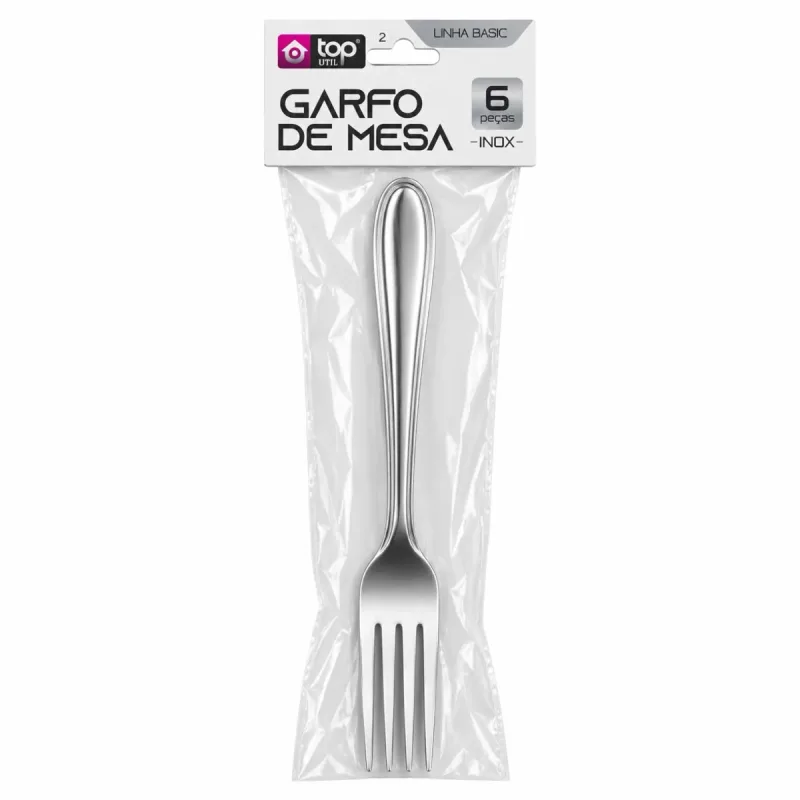 Garfo de Mesa 6 Peças TOP1642 Top Útil