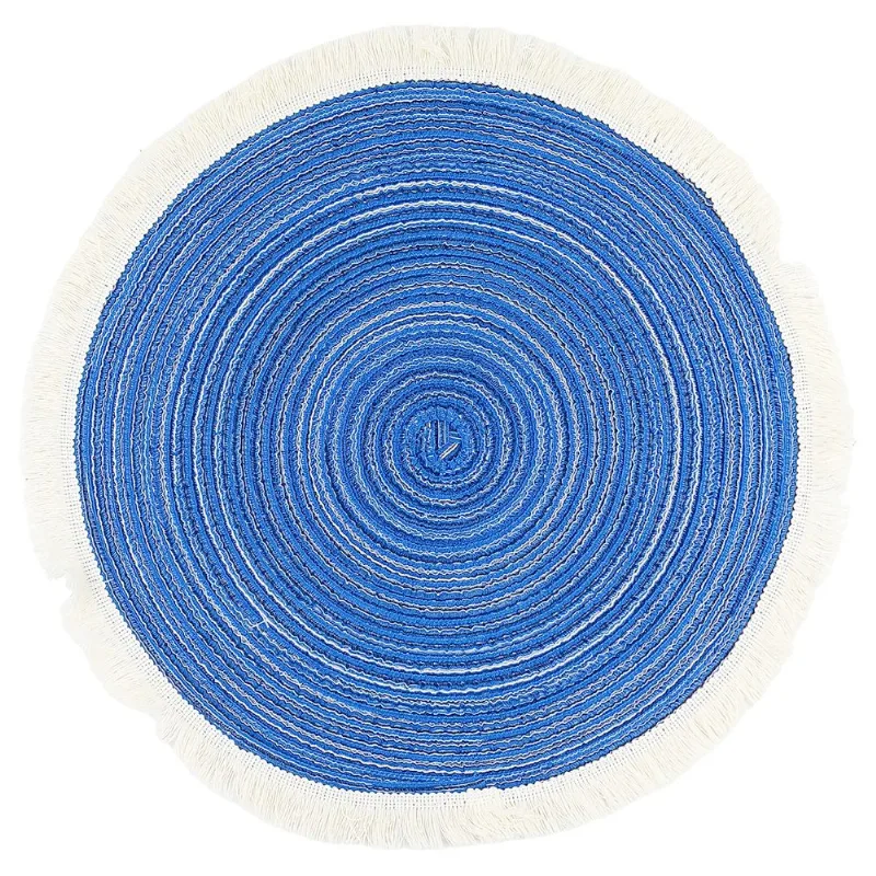 Jogo Americano Redondo 38cm em Algodão Top Útil-Azul