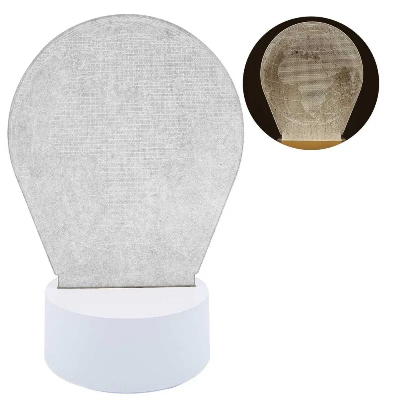 Luminária Mundo 3D 18,6x13,3cm em Plástico Top Útil