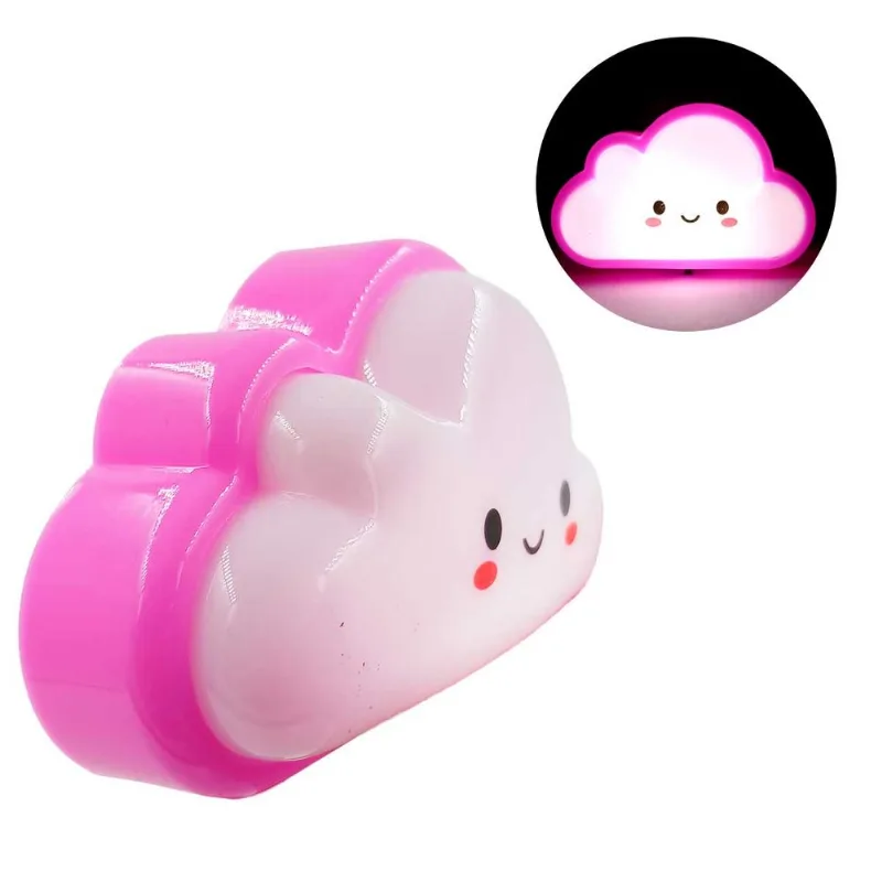 Luminária Nuvem 9,9x6,3cm em Plástico Top ÚTil-Rosa