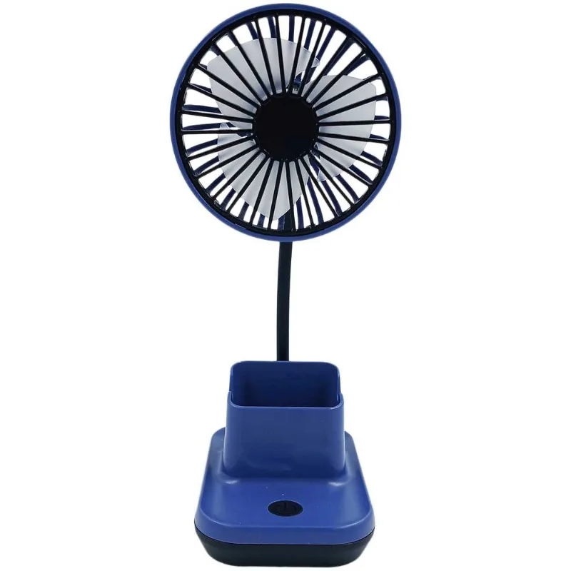 Ventilador Portátil C/ Porta Objetos 28x18cm em Plástico Top Útil-Azul