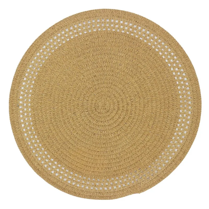 Jogo Americano Redondo 38cm em Papel Top Útil-Marrom