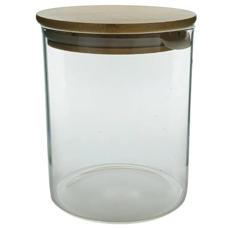 Pote Hermético C/ Tampa Bambu 750ml em Vidro Top Útil