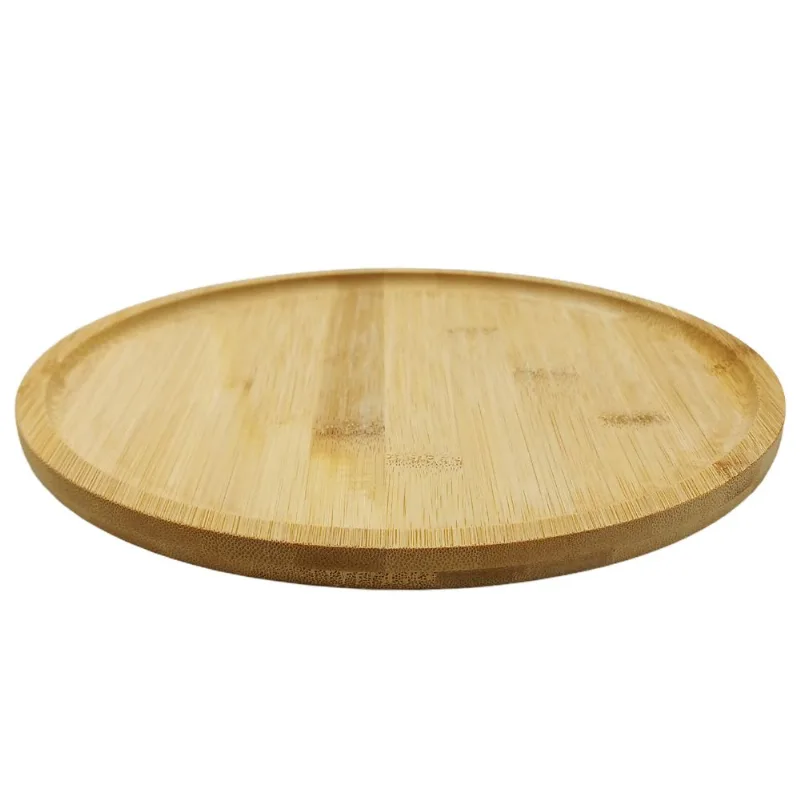 Bandeja Redonda 24cm Em Bambu Top Útil