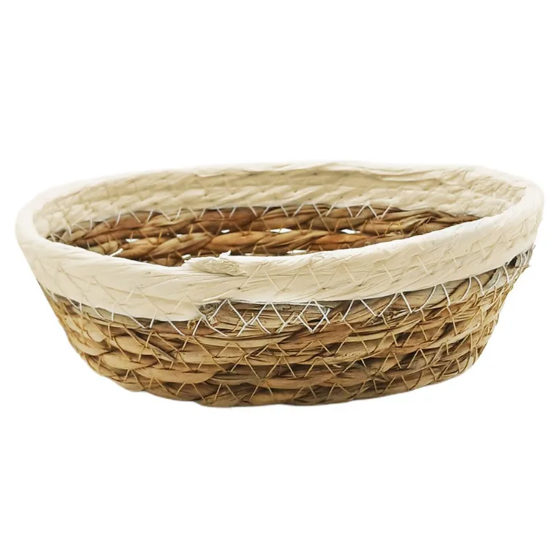 Cesto Organizado Multiuso 20x8cm em Palha Top Util