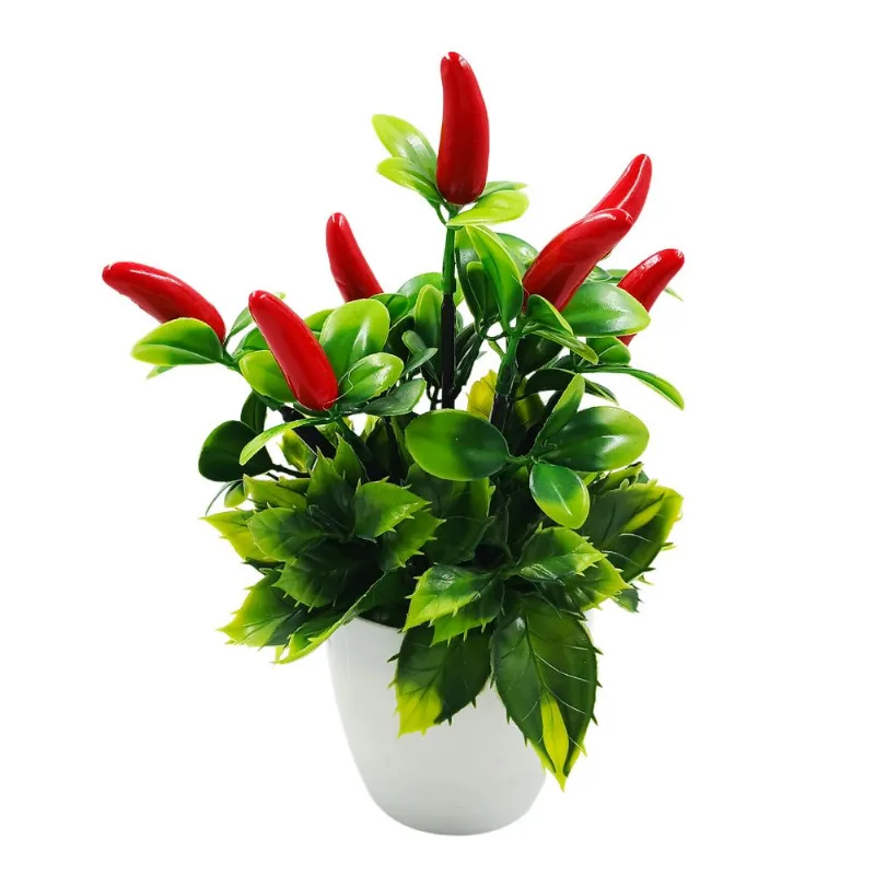 Vaso Decorativo Pimenteira 20cm em Plástico Top útil