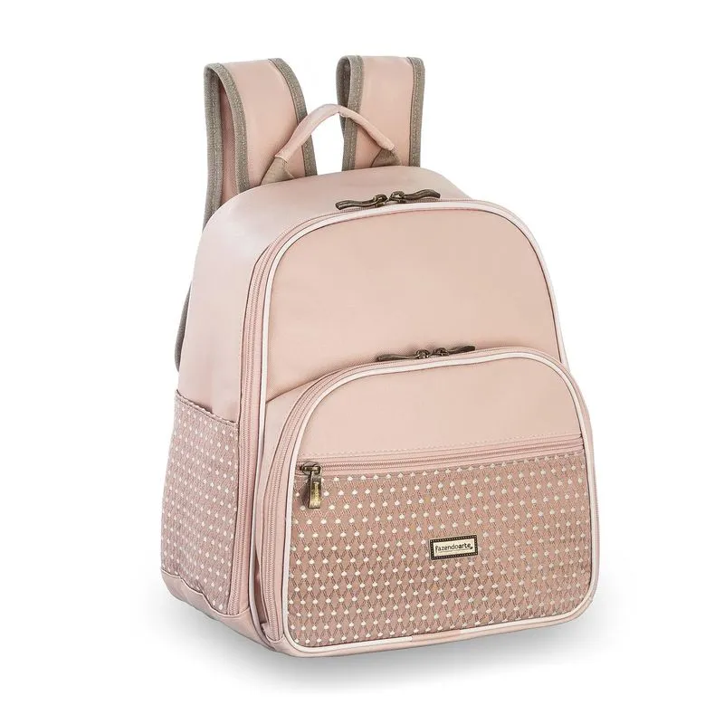 Mochila Térmica Maternidade Petit Poá Rosa - Fazendo Arte