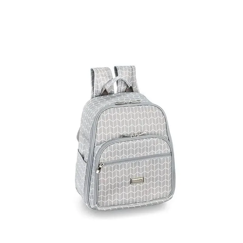 Mochila Térmica Maternidade Teia Cinza - Fazendo Arte