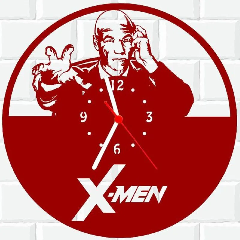 Relógio Parede Vinil Lp Ou Mdf X-men Professor Xavier
