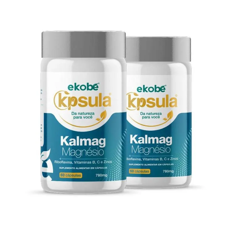 Kpsula Kalmag Redução Estresse Ansiedade Magnésio 60 Cápsulas