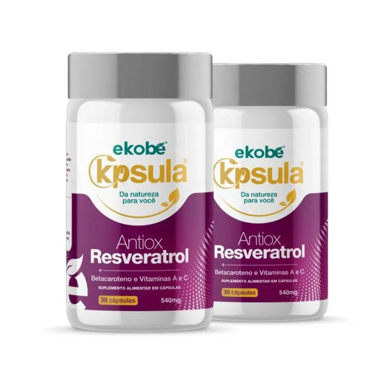 Estimula Formação de Colágeno 30 Cápsulas Antiox Resveratrol