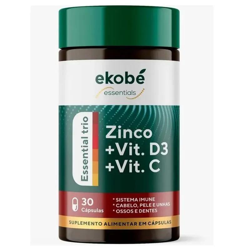 Trio Vitaminico Suplemento Vit D3 + Vit C 30 Cápsulas