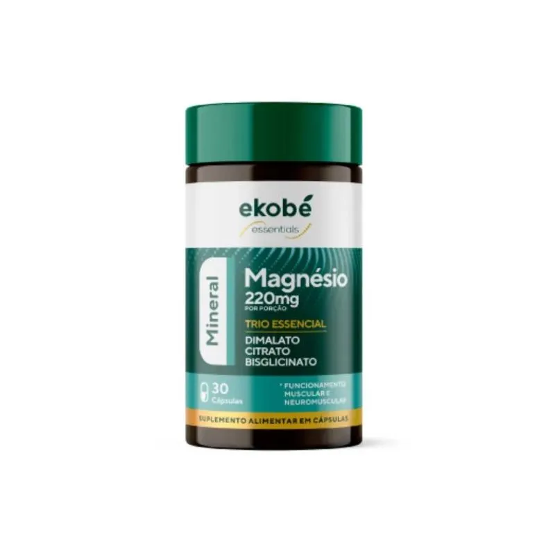 Magnésios 220mg Trio Essencial Neuromuscular 30 Cápsulas