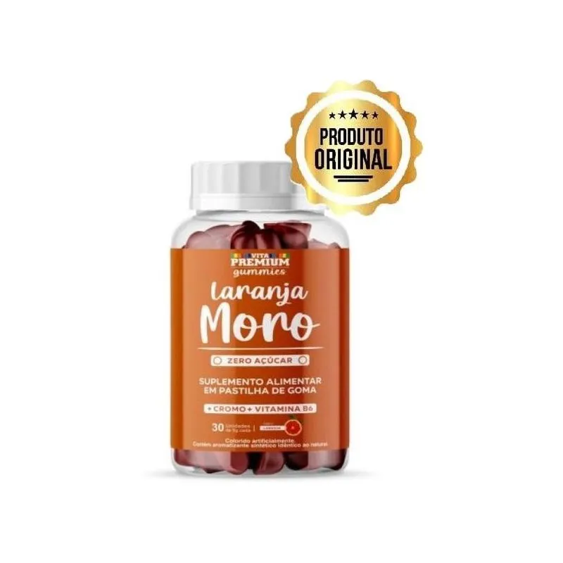 Suplemento Alimentar Vita Premium Gummies Laranja Moro Sabor Laranja 60 Pastilhas De Goma