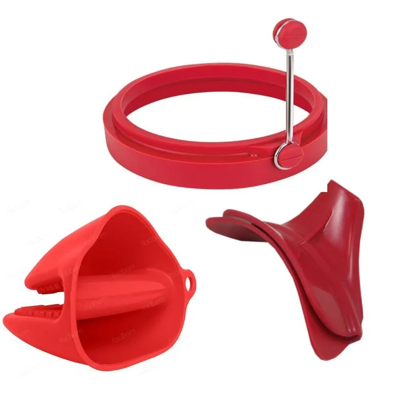 Kit Cozinha Modelador Luva Bico De Pato E Funil De Silicone