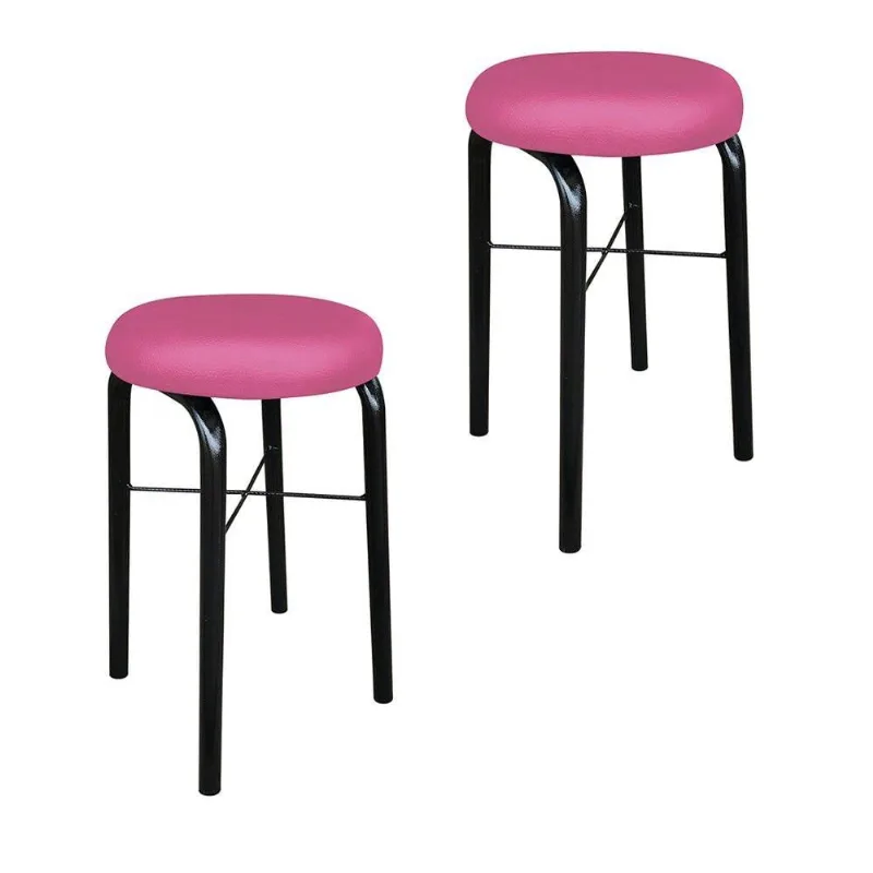 Kit 02 Banquetas Baixa Manu Corino Pink