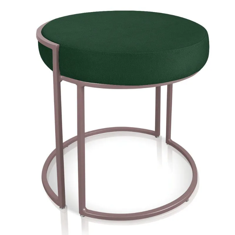 Puff Love Suede Verde Base Rose