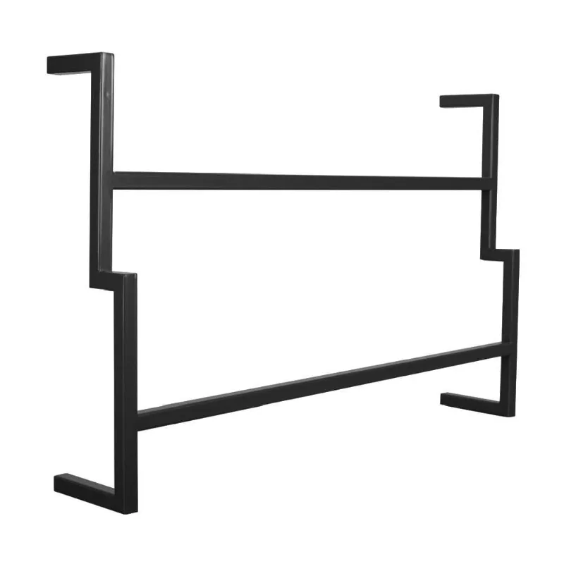 Porta Toalha de Banho Industrial Metálico Preto 60 cm - D'rossi