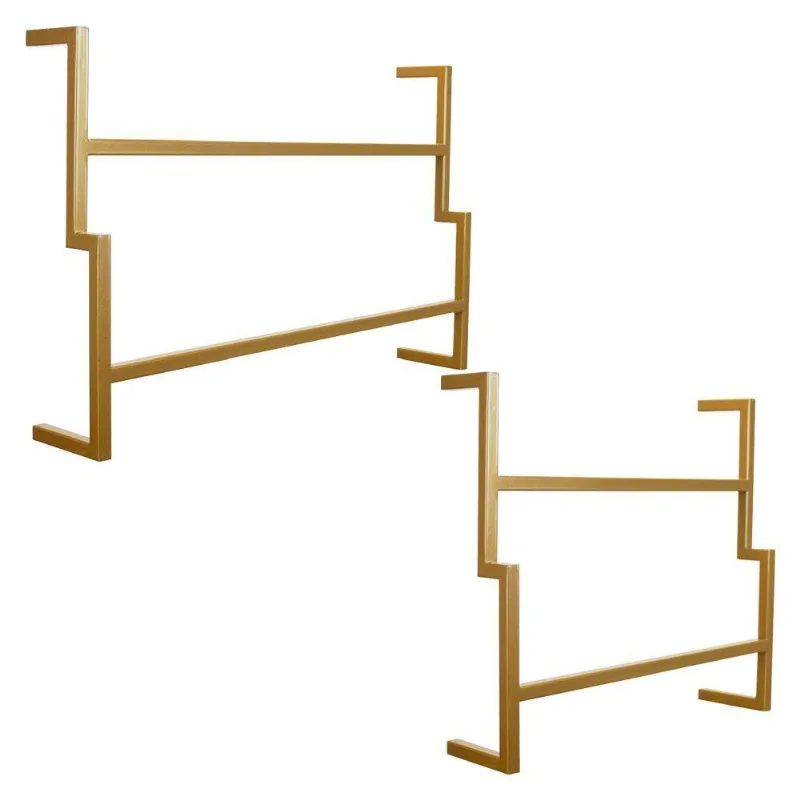 Kit Porta Toalha Industrial Metálico Dourado - DRossi