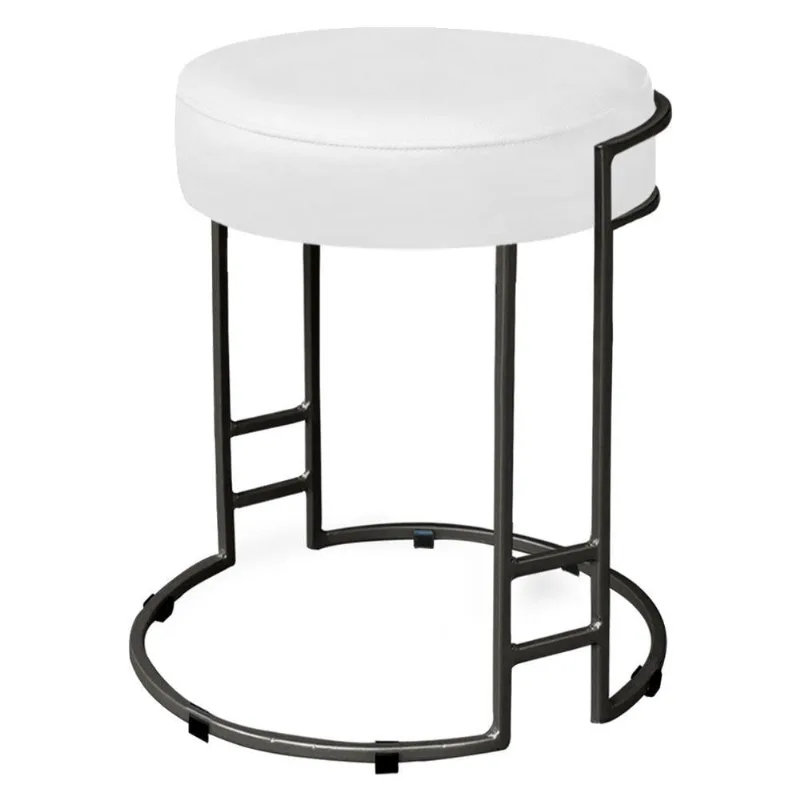 Puff Dara Corino Branco Base Industrial Preto