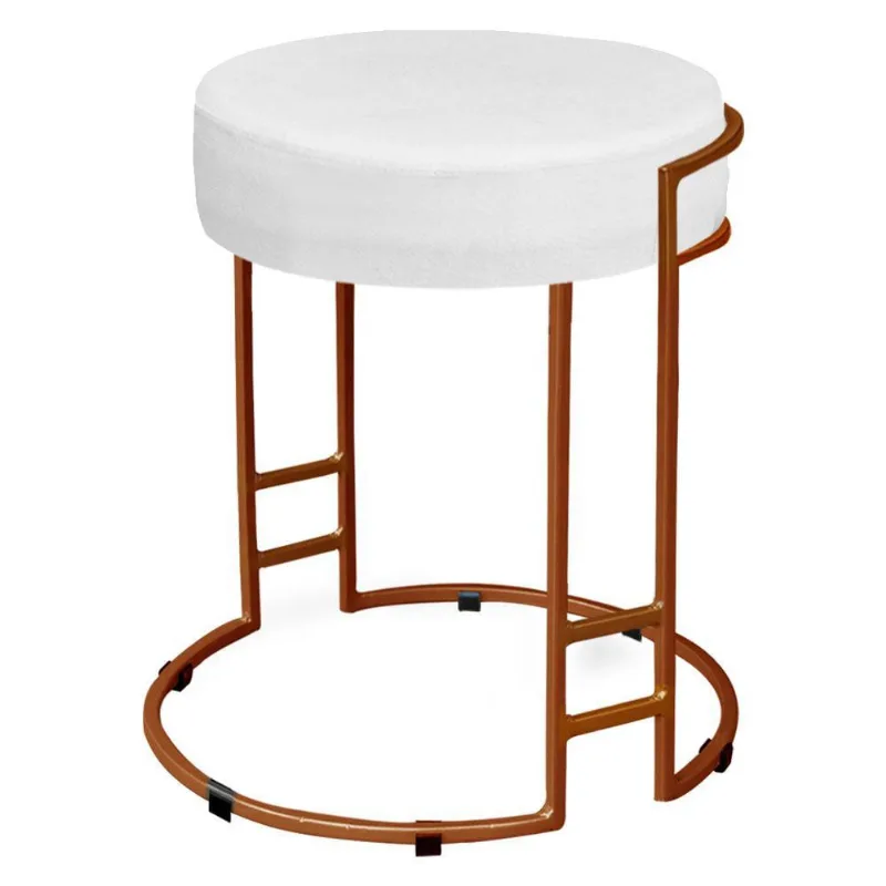 Puff Dara Corino Branco Base Industrial Cobre