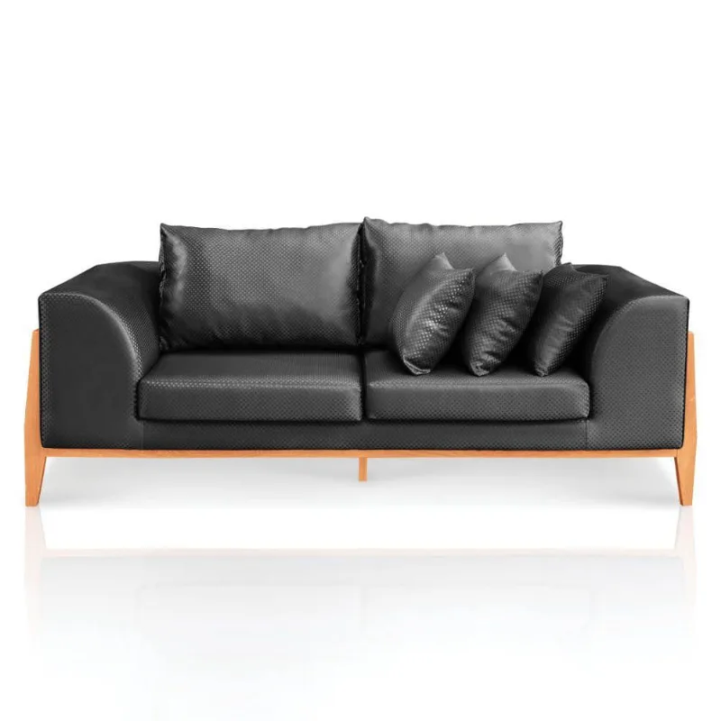 Sofa 02 Lugares Lucy 2,25m Facto Escama Preto - DRossi