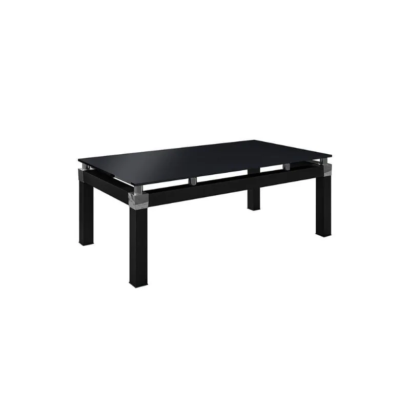 Mesa de Centro Malva Estilo Industrial Tampo Em Vidro