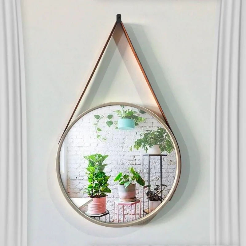 Espelho Decorativo Adnet Redondo Dourado 33cm