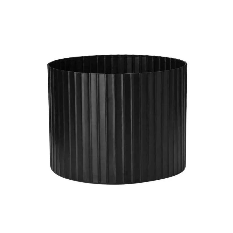 Cachepot Decorativo Em Metal 3d Preto 12x14 Cm - DRossi