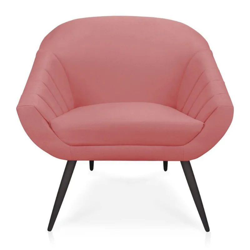 Poltrona Giovana Suede Rose de Ferro
