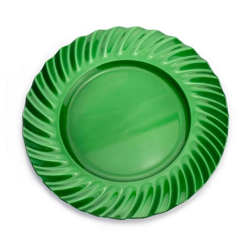 Sousplat de Plástico Verde 33 cm - D'Rossi