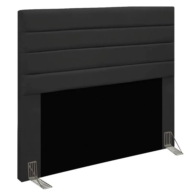 Cabeceira Rubi Para Cama Box Queen 160 cm Suede - D'Rossi Preto
