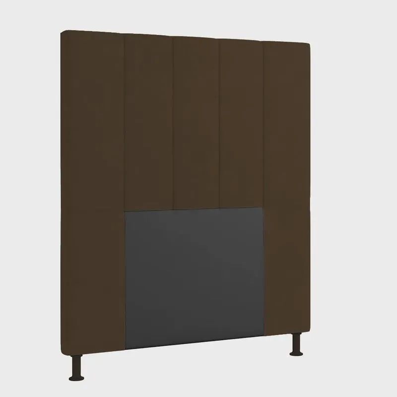 Cabeceira Malibu Para Cama Box Solteiro 90 cm Suede Marrom - D'Rossi