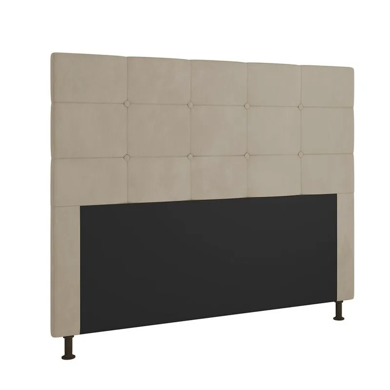 Cabeceira Stambul Para Cama Box Casal 140 cm Suede - D'Rossi Bege