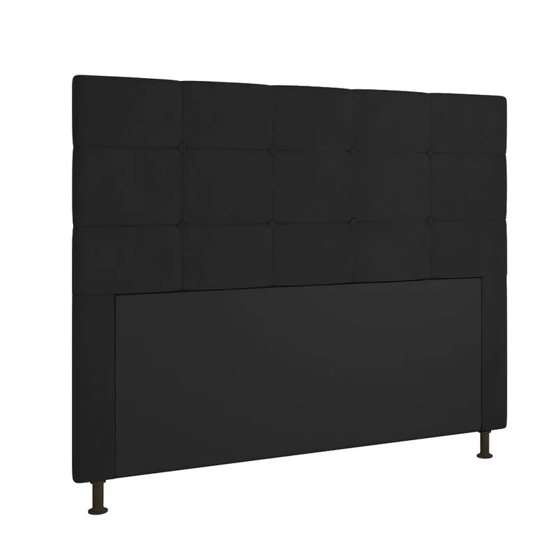 Cabeceira Stambul Para Cama Box Casal 140 cm Suede - D'Rossi Preto