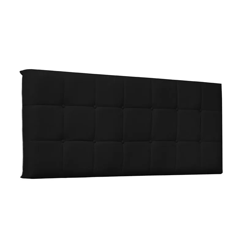 Cabeceira Painel Verona Para Cama Box Queen 160 cm Corino Preto - D'Rossi