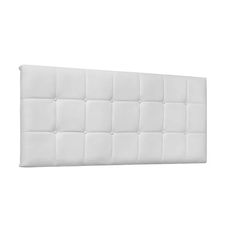 Cabeceira Painel Verona Para Cama Box King 195 cm Corino Branco - D'Rossi