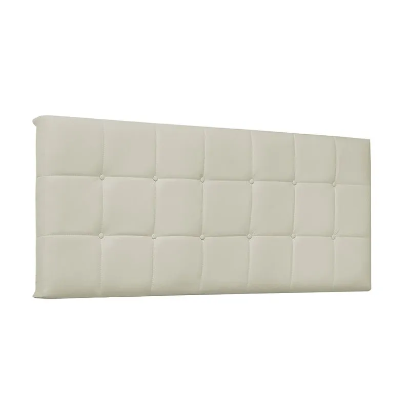 Cabeceira Painel Verona Para Cama Box King 195 cm Corino Bege - D'Rossi