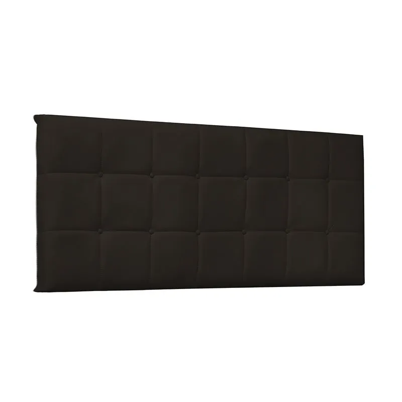 Cabeceira Painel Verona Para Cama Box King 195 cm Corino Marrom - D'Rossi