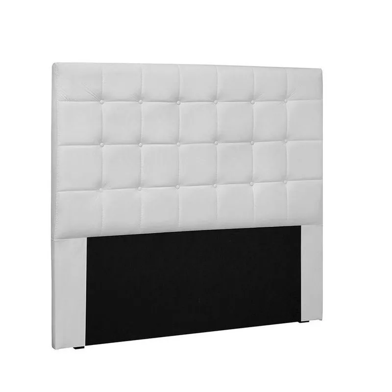 Cabeceira Verona Cama Box King 195 Cm Corino Branco