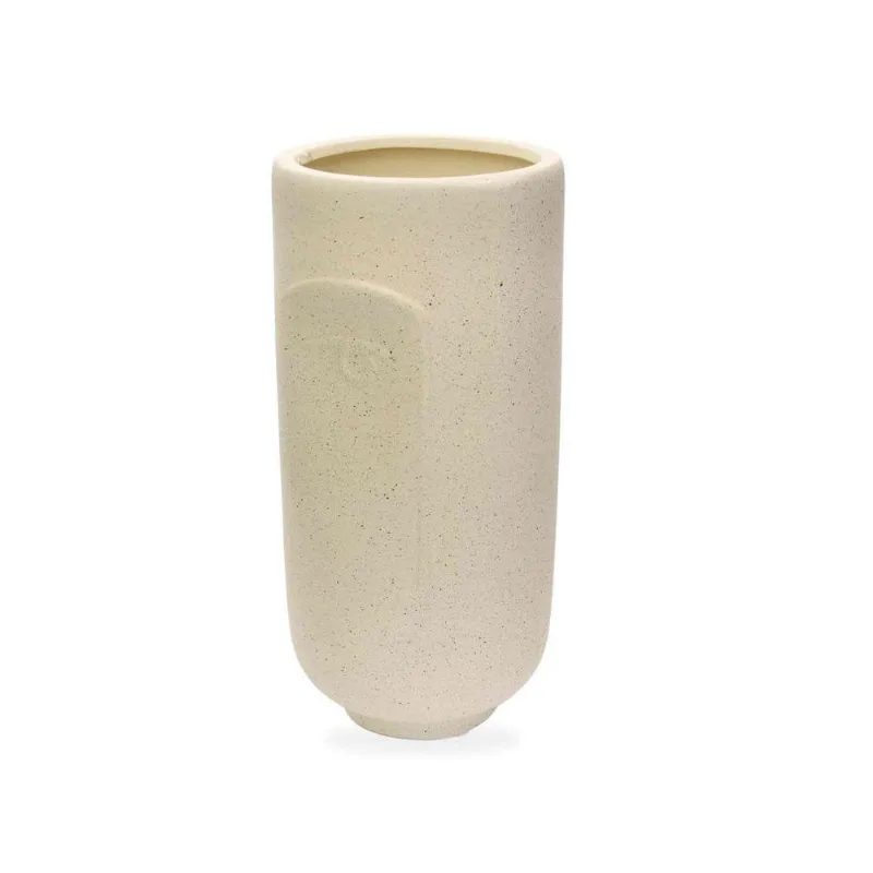 Cachepot Decorativo Rosto Em Cerâmica Areia 28x13 Cm - D'rossi - DRossi
