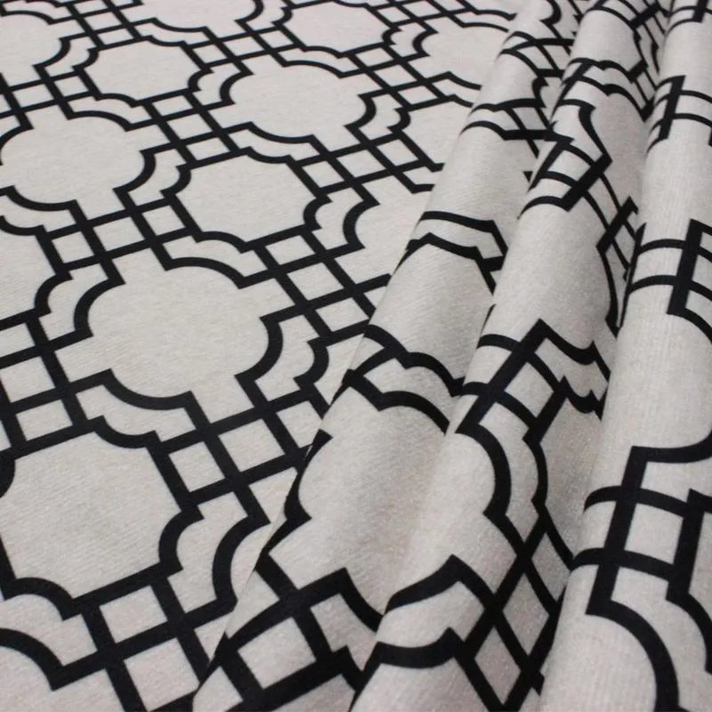 Tecido Suede Arandela Preto E Branco D70 01 Metro - D'rossi