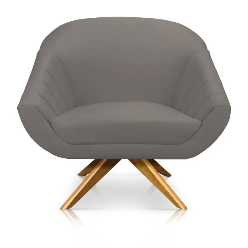 Poltrona Giovana Suede Grafite