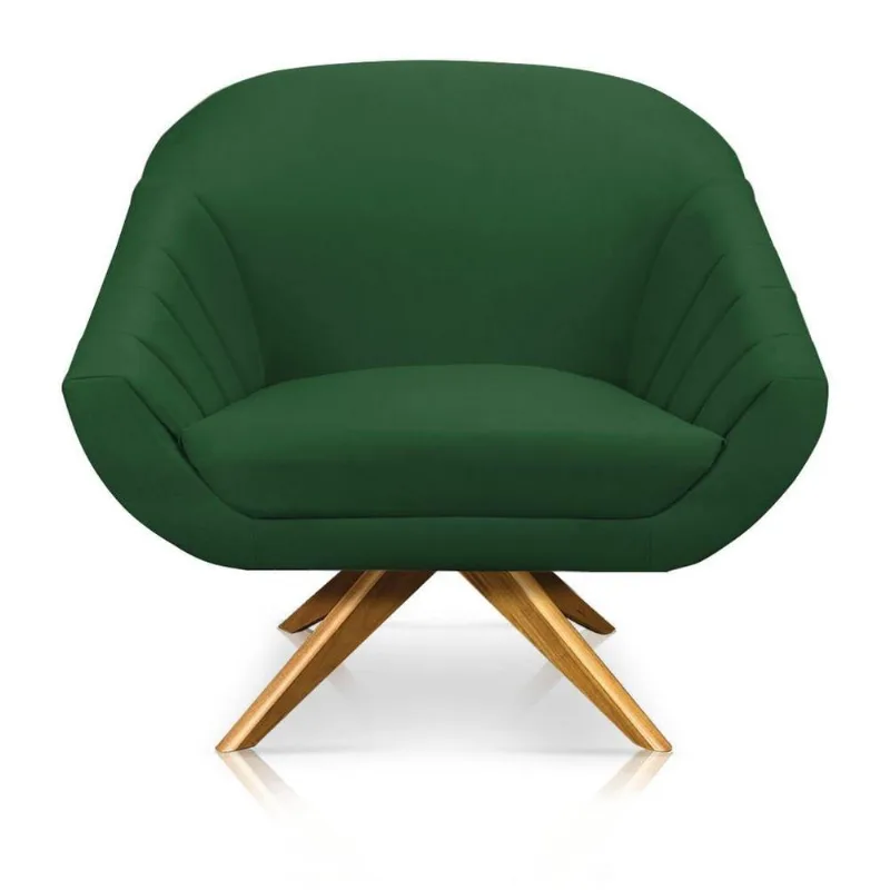 Poltrona Giovana Suede Verde