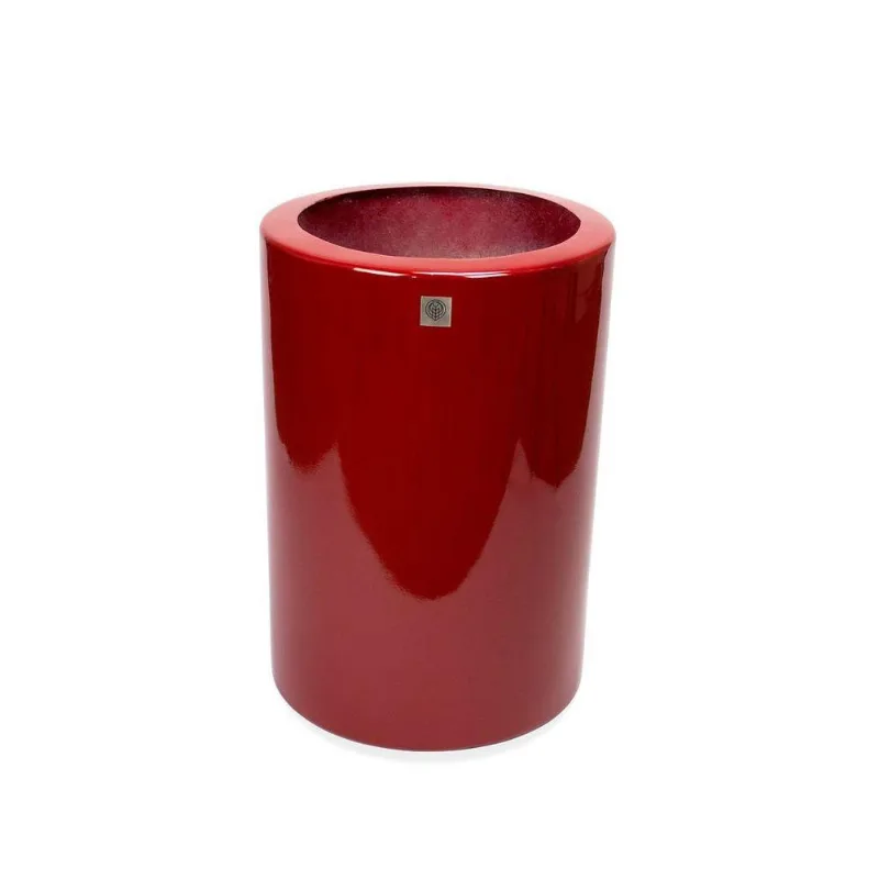 Vaso Decorativo Cilindro Vermelho Lira 50X34cm - DRossi