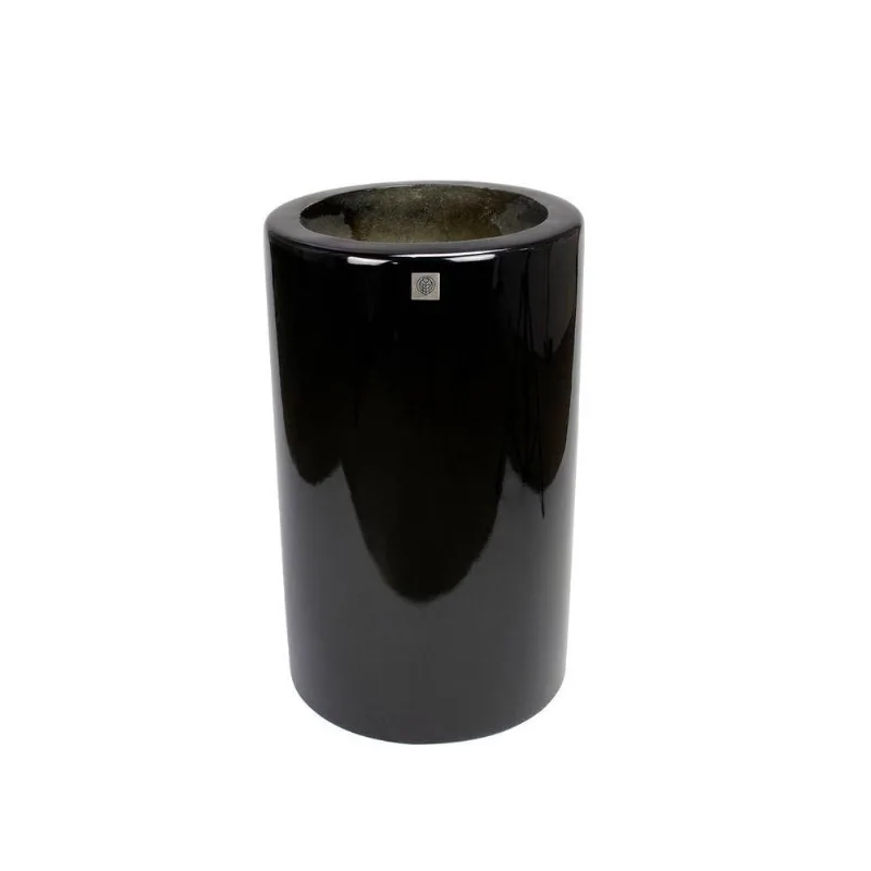 Vaso Decorativo Cilindro Preto 50X34cm - DRossi